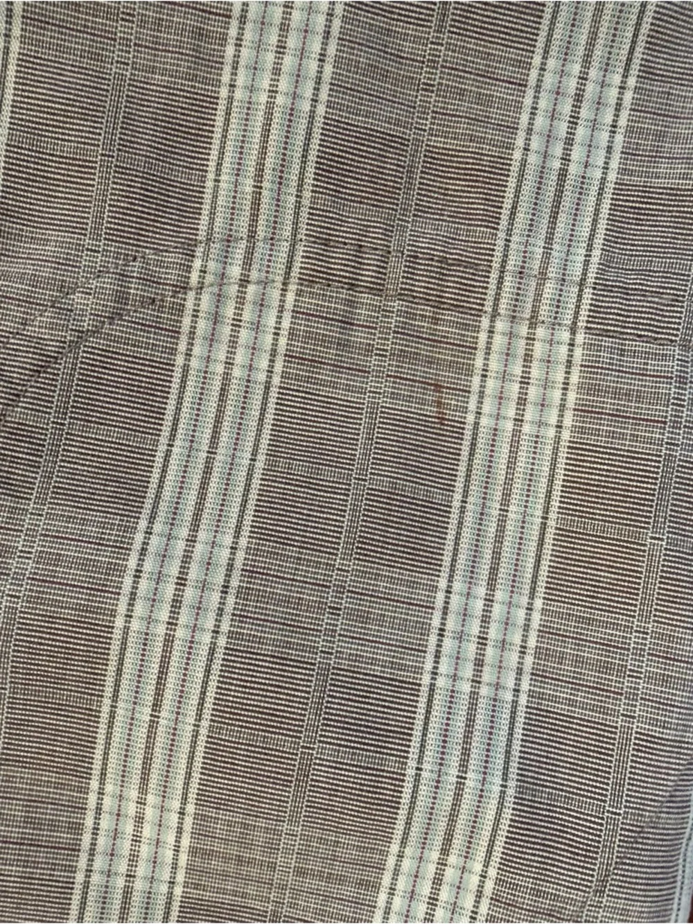 Patagonia Organic Cotton Pants Women's Size 10 Beige Plaid Mid Rise Straight Leg
